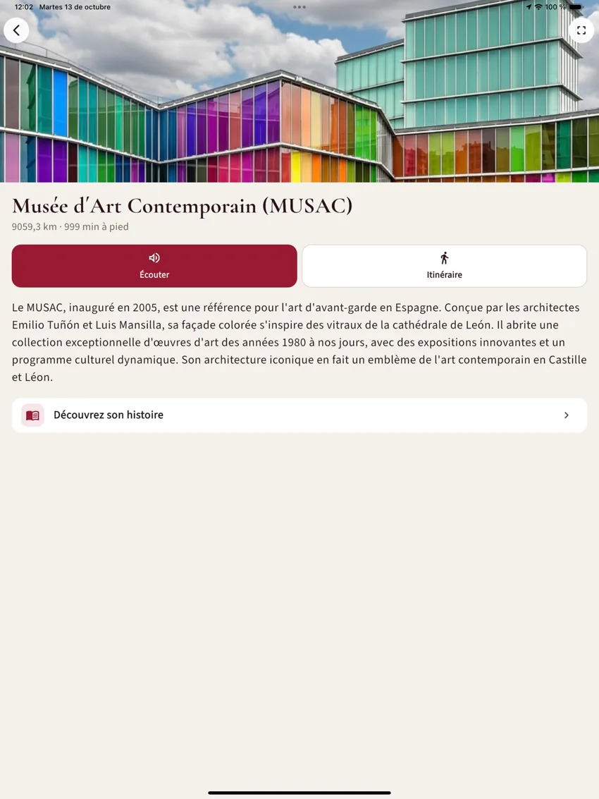 Ficha del MUSAC en francés